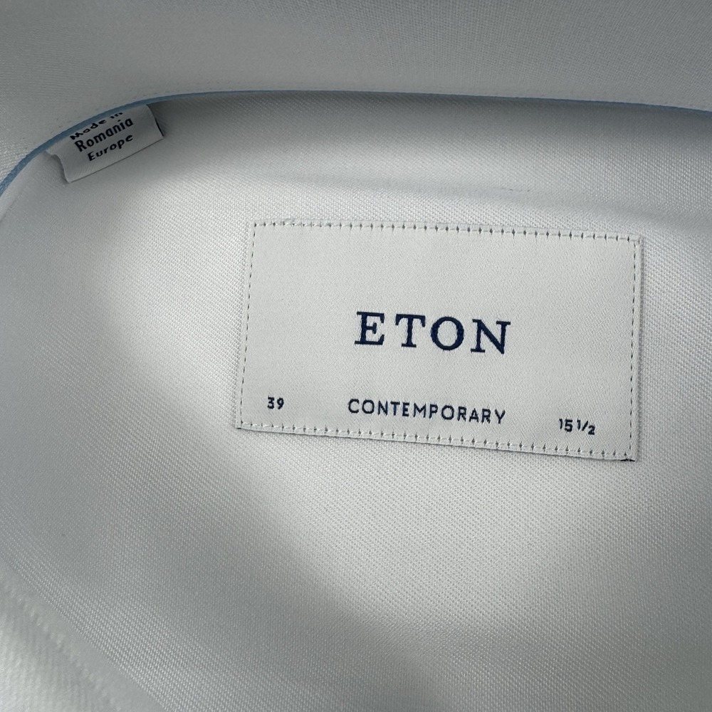 ETON Contemporary Solid White Current Cotton Butt… - image 4